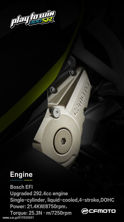 CFmoto 300 SR -  2021 - 3 990 EUR Καινούργιες - Μεταχειρισμένες Μοτοσυκλέτες