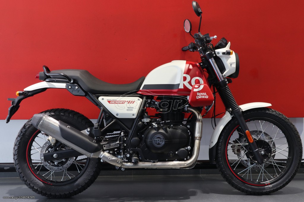 Royal Enfield  - SCRAM 411 WHITE FLAME 2022 - 5 490 EUR Καινούργιες - Μεταχειρισ