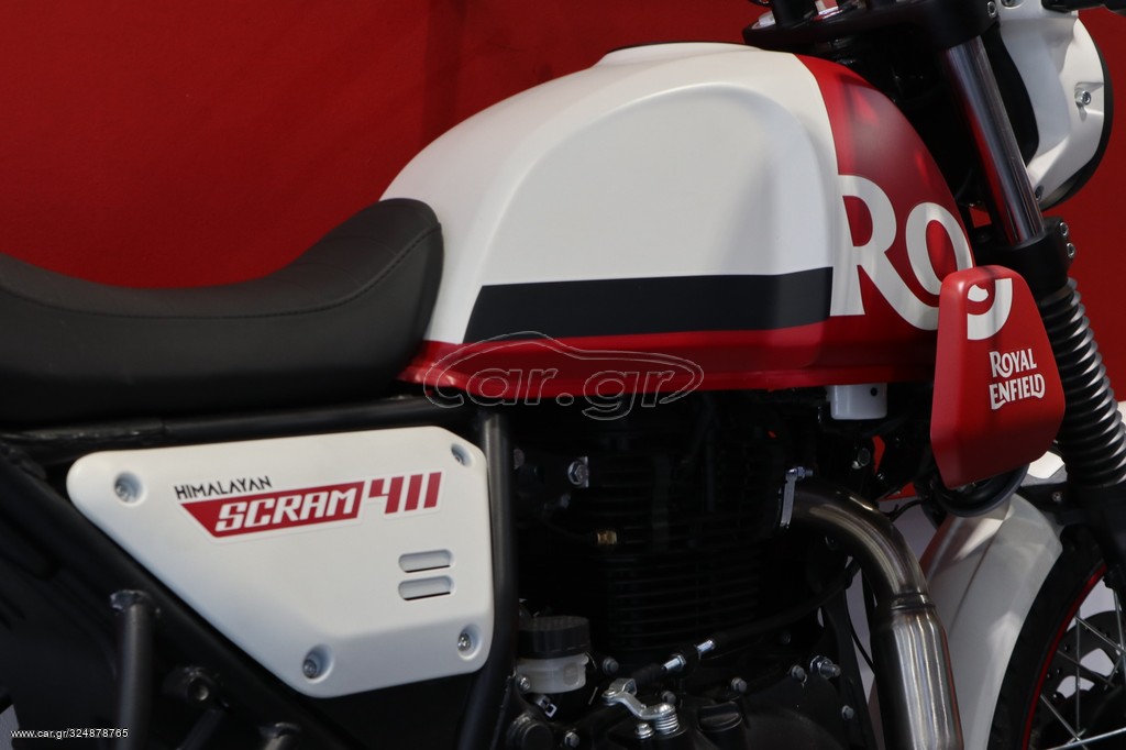 Royal Enfield  - SCRAM 411 WHITE FLAME 2022 - 5 490 EUR Καινούργιες - Μεταχειρισ