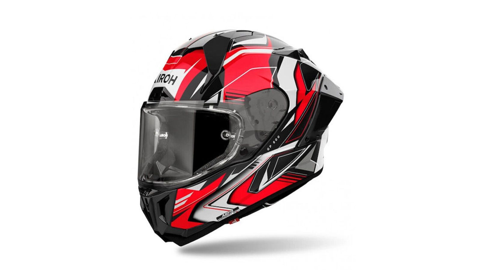 Κόκκινο κράνος Airoh GP800 μοτοσυκλέτας σε λευκό φόντο