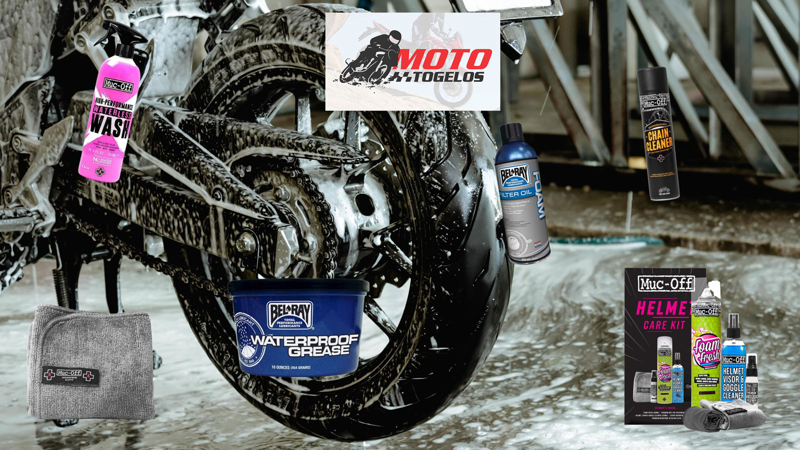 Moto Togelos: Πλήρης γκάμα καθαριστικών για εξοπλισμό και μοτοσυκλέτα