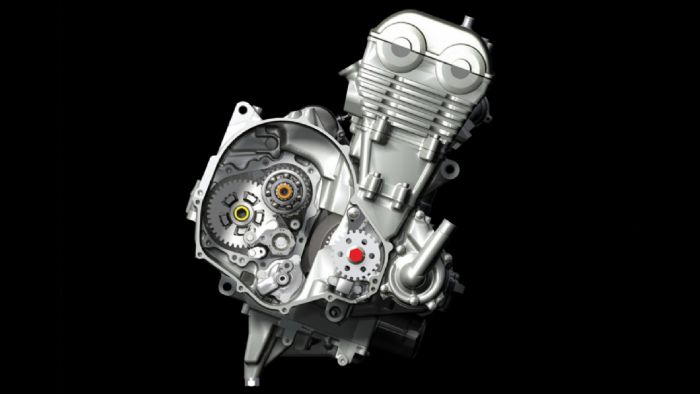 Οι δικύλινδροι κινητήρες της Kawasaki έχουν στρόφαλο 180 μοιρών, που τους χαρίζει δυνατότητα υψηλών στροφών. 