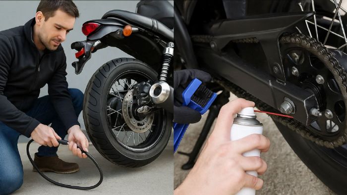 Τα ελαστικά είναι από τα ακριβότερα αναλώσιμα μιας μοτοσυκλέτας και η φθορά τους Τα ελαστικά είναι από τα ακριβότερα αναλώσιμα μιας μοτοσυκλέτας και η φθορά τους εξαρτάται άμεσα από τη σωστή πίεση.