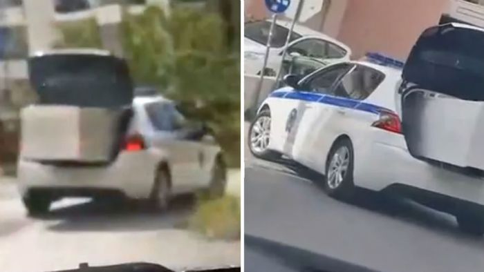 Ένα βίντεο που κάνει τον γύρο του διαδικτύου έχει προκαλέσει σάλο και έντονες αν Ένα βίντεο που κάνει τον γύρο του διαδικτύου έχει προκαλέσει σάλο και έντονες αντιδράσεις, καθώς δείχνει περιπολικό της Ελληνικής Αστυνομίας να μεταφέρει ψυγείο στο πορτ μπαγκάζ του, στο Καματερό.