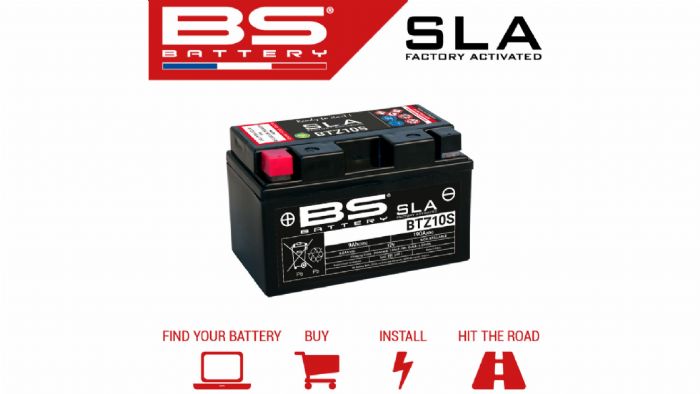 Πλήρης γκάμα μπαταριών μοτοσυκλέτας BS Battery SLA