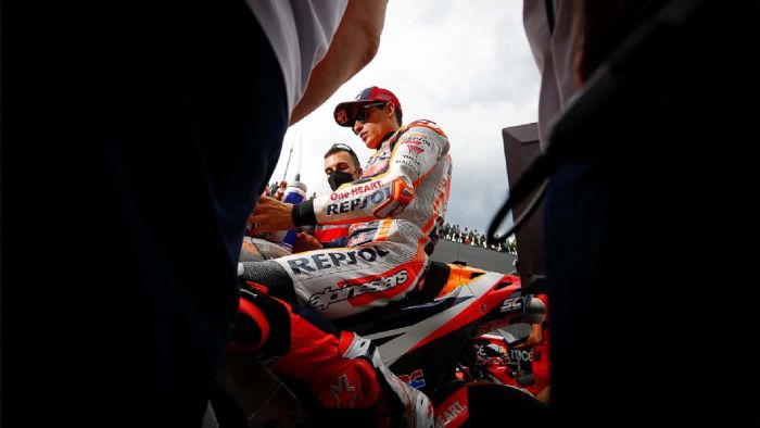 Ο Marc Marquez στην σχάρα εκκίνησης του Red Bull Ring. 