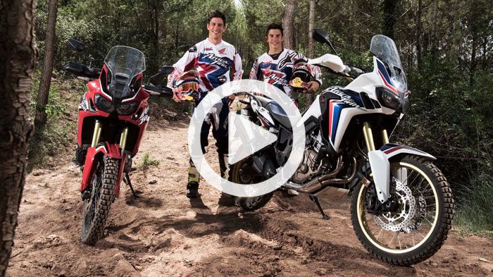 Marquez και Barreda δοκιμάζουν τη νέα CRF1000L Africa Twin της Honda.