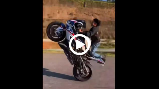 VIDEO – Ξεκράνωτος πιτσιρικάς σουζάρει superbike