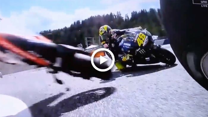 VIDEO: Η απίστευτη τύχη του Valentino Rossi