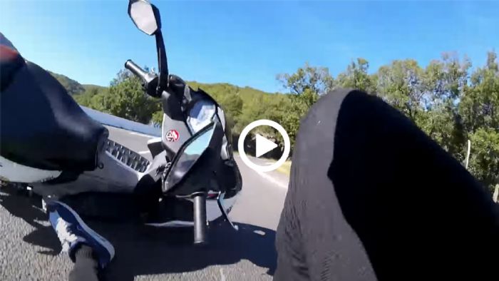 VIDEO: Πολλά νεύρα μετά από πτώση με scooter