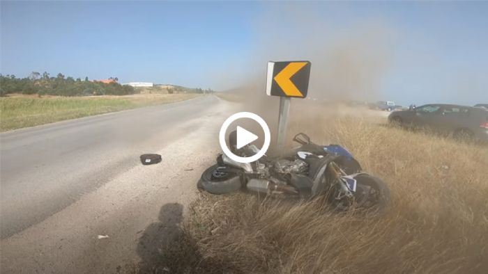 VIDEO: Αναβάτης S 1000XR τσακίζεται για να αποφύγει την μετωπική