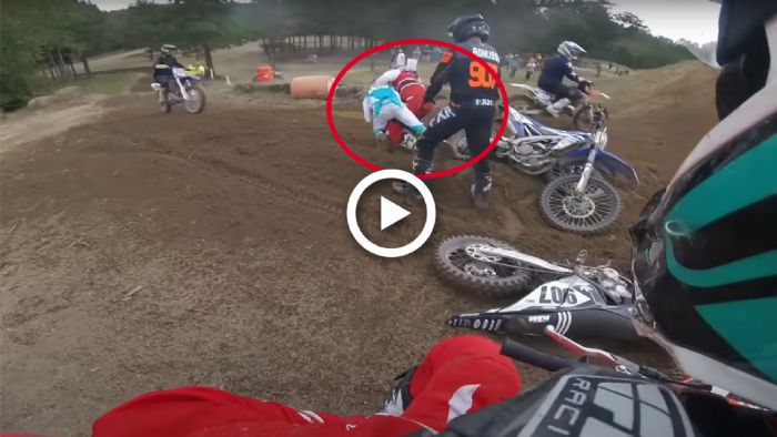 VIDEO: Τσαμπουκάς και ξύλο μέσα σε πίστα motocross