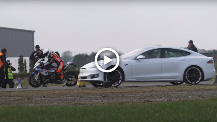 VIDEO: BMW S1000RR εναντίον Tesla (και όχι μόνο) σε κόντρες