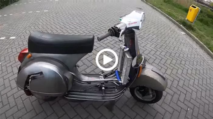 VIDEO: Vespa «εκτελεστής» με μοτέρ από KTM 250SX