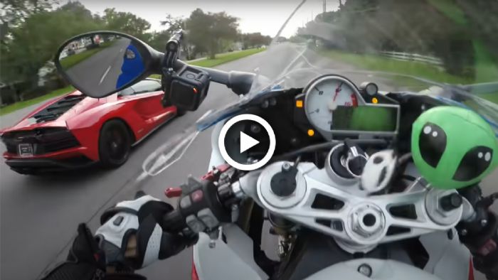 VIDEO: S1000RR «πατάει» με Lamborghini στην ευθεία